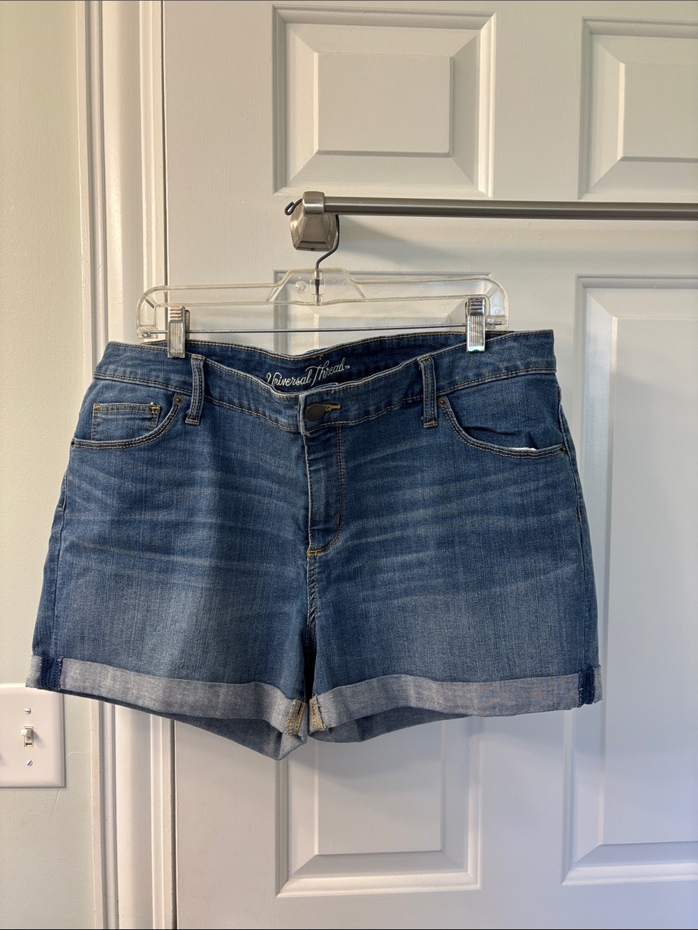 Universal Thread Dark Blue Denim Cuffed Shorts